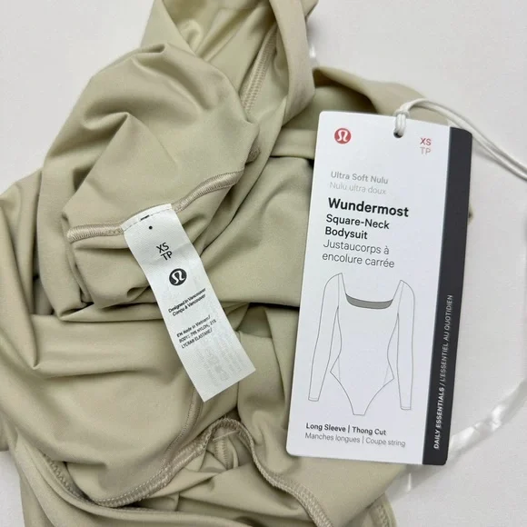 Lululemon Wundermost Ultra Soft Nulu Square Neck Long Sleeve Bodysuit - Size XS - Picture 4 of 12